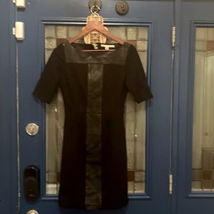 Designer little Black dress 100% genuine leather size xs dry clean only
